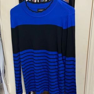 Blue and black blouse